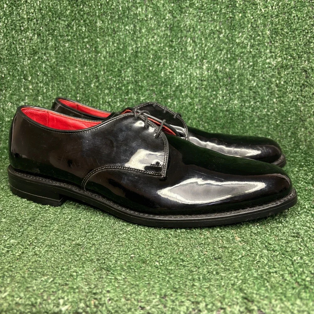Allen Edmonds Spencer Patent Leather Formal Tuxedo Derby Shoes Black Mens 11.5 C